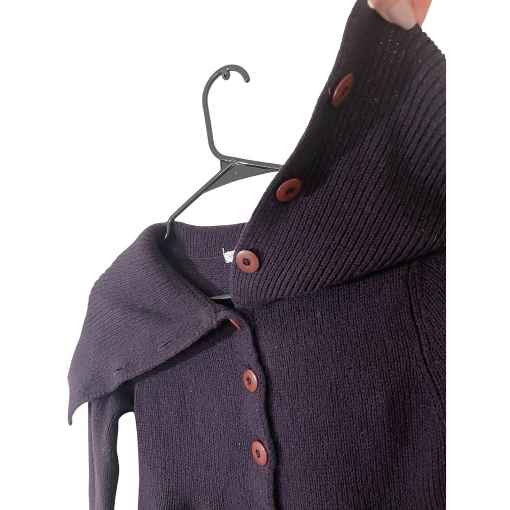 Vince Black Wool Blend Button Down Split Cowl Nec… - image 3